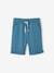 Boys' Fleece Bermuda Shorts BLUE MEDIUM SOLID WITH DESIGN+Dark Blue+pecan nut 