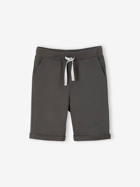 Boys' Fleece Bermuda Shorts BLUE MEDIUM SOLID WITH DESIGN+Dark Blue+GREY DARK SOLID WITH DESIGN+pecan nut 