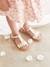 Leather Sandals for Girls YELLOW LIGHT METALLIZED 