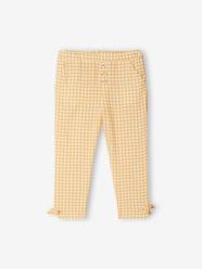 Girls-Cropped Fluid Trousers with Print, for Girls