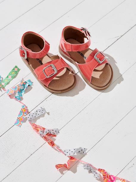 Open-Toe Sandals for Baby Girls ORANGE BRIGHT SOLID 