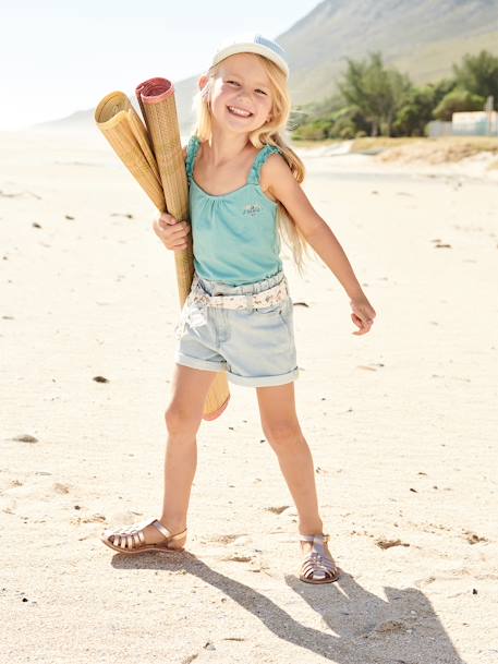 Shorts for Girls Bleached Denim 