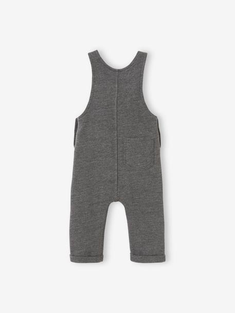 Fleece Dungarees for Babies BLUE DARK SOLID+GREY DARK MIXED COLOR 