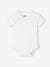 Pack of 3 Short Sleeve Bodysuits,Full-Length Opening, Organic Collection, for Newborn Babies WHITE LIGHT TWO COLOR/MULTICOL 