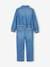 Denim Worker-Type Jumpsuit for Girls BLUE DARK WASCHED 