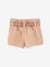 Shorts with Fabric Belt & Elasticated Waistband for Babies BEIGE MEDIUM SOLID WITH DECOR 