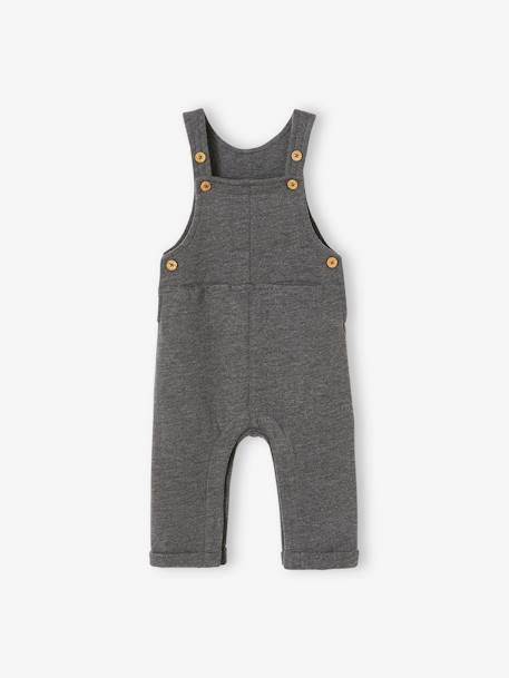 Fleece Dungarees for Babies BLUE DARK SOLID+GREY DARK MIXED COLOR 