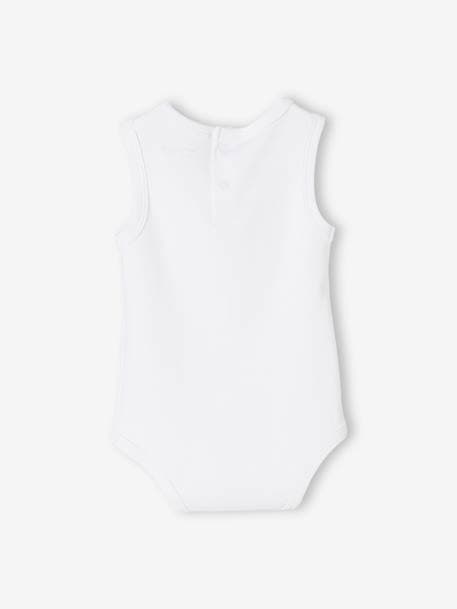 Pack of 5 Bodysuits in Interlock Knit Fabric, for Babies WHITE LIGHT TWO COLOR/MULTICOL 