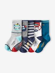 Boys-Pack of 5 Pairs of "Monster" Socks for Boys