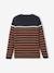 Sailor-Style Striped Jumper for Boys BROWN MEDIUM STRIPED+ecru+green+WHITE LIGHT SOLID WITH DESIGN 