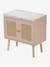 Changing Table in Straw & FSC® Wood, Poetry PINK LIGHT SOLID+white 