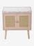 Changing Table in Straw & FSC® Wood, Poetry PINK LIGHT SOLID+white 