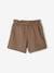 Chequered Shorts for Girls BROWN MEDIUM ALL OVER PRINTED 