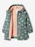 Hooded Raincoat with Magical Motifs for Girls GREEN MEDIUM ALL OVER PRINTED+rosy apricot 