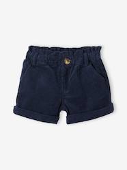 Girls-Shorts-Paperbag Corduroy Shorts for Girls