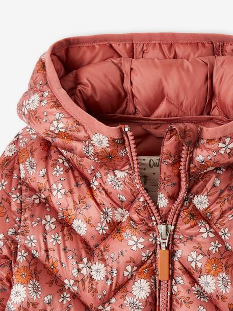 Lightweight Padded Jacket with Hood & Printed Motifs for Girls 6386+6636+PINK MEDIUM ALL OVER PRINTED+YELLOW MEDIUM ALL OVER PRINTED 