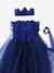 Princess Costume with Veil & Crown Blue+emerald green+Gold+Pink+red 