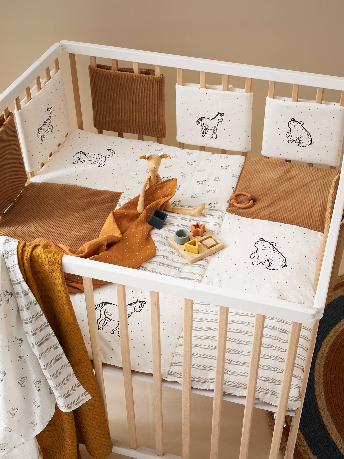 Crib bumpers for cheap cribs with solid sides