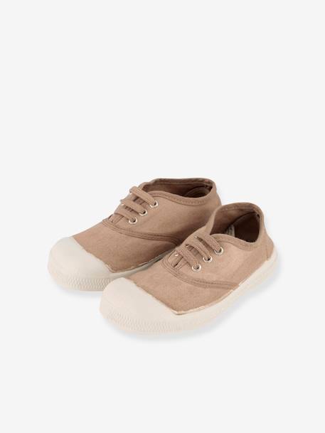 Cotton Canvas Trainers with Laces for Kids, by BENSIMON® beige+denim blue+khaki+navy blue+white 