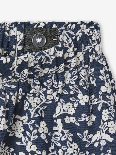 Skirt with Printed Ruffle for Girls BEIGE MEDIUM ALL OVER PRINTED+BLUE DARK ALL OVER PRINTED 