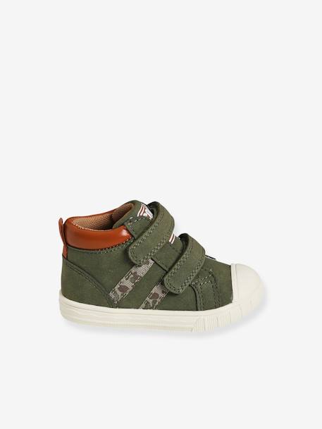 High-Top Unisex Trainers with Touch Fasteners for Babies GREEN MEDIUM SOLID WITH DESIG 