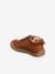 Soft Leather Ankle Boots with Laces & Faux Fur for Baby, Designed for Crawling Babies BROWN MEDIUM SOLID 