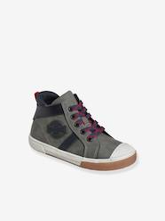 -High-Top Trainers with Laces & Zips for Boys