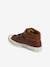 Leather High-Top Trainers for Boys BLACK DARK SOLID+BROWN DARK SOLID 