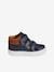 High-Top Leather Trainers for Boys, Designed for Autonomy BLUE DARK SOLID 