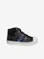 Leather High-Top Trainers for Boys BLACK DARK SOLID+BROWN DARK SOLID 