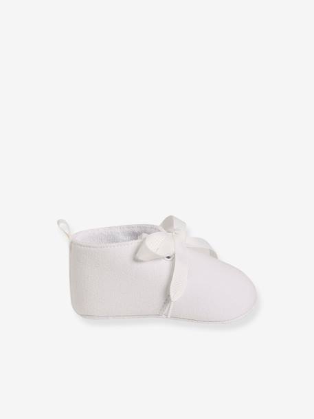 Soft Unisex Booties for Babies WHITE LIGHT SOLID 