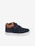 Touch-Fastening High-Top Trainers in Leather for Boys BLUE DARK SOLID 