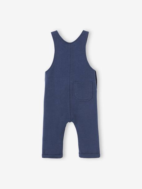 Fleece Dungarees for Babies BLUE DARK SOLID+GREY DARK MIXED COLOR 