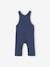 Fleece Dungarees for Babies BLUE DARK SOLID+GREY DARK MIXED COLOR 