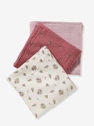 Nursery-Pack of 3 Cotton Muslin Squares, Barn