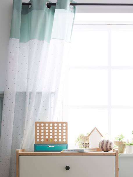 Sheer Curtain, MENTHE A L'EAU Dark Green 