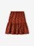 Corduroy Skirt with Flowers & Iridescent Details, for Girls BROWN MEDIUM ALL OVER PRINTED 