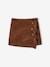 Corduroy Skirt with Wrap-Over Effect for Girls BROWN MEDIUM SOLID 