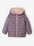 Reversible Lightweight Padded Jacket with Padding in Recycled Polyester, for Girls 6306+GREY DARK ALL OVER PRINTED+night blue+PINK BRIGHT ALL OVER PRINTED 