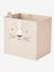 Tiger Wastepaper Basket in Foldable Cardboard BEIGE LIGHT SOLID WITH DESIGN 