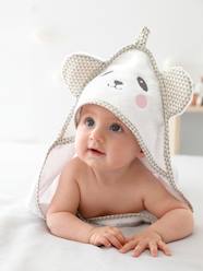 Bedding & Decor-Bathing-Bath Capes-Baby Hooded Bath Cape With Embroidered Animals