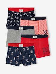 Pack of 5 Pairs of Stretch "Pirates" Boxer Shorts for Boys