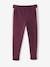 Fleece Joggers with Side Stripes for Girls PINK LIGHT SOLID WITH DESIGN+PURPLE DARK SOLID WITH DESIGN 