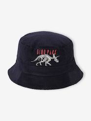 Boys-Accessories-Winter Hats, Scarves & Gloves-Dinosaur Bucket Hat in Velour for Boys