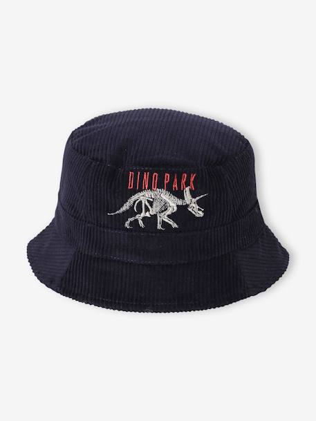 Dinosaur Bucket Hat in Velour for Boys BLUE DARK TWO COLOR/MULTICOL 