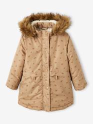 -Parka with Hood & Sherpa Lining for Girls