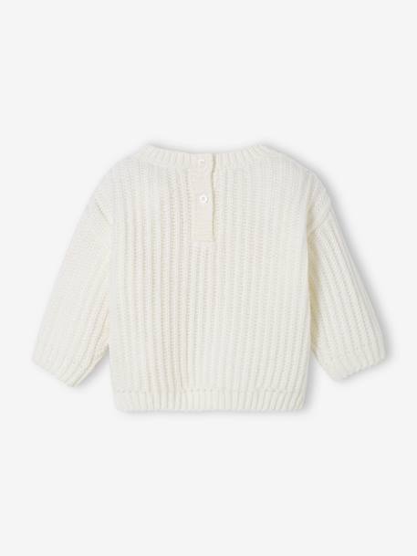 Knitted Jumper with Golden Heart for Babies sky blue+WHITE LIGHT SOLID 