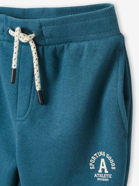 Athletic Joggers in Fleece for Boys BLUE MEDIUM SOLID WITH DESIGN+chocolate+royal blue 