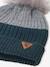 Knitted Two-Tone Beanie for Boys BLUE DARK TWO COLOR/MULTICOL+slate blue 