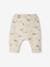 Trousers in Cotton Fleece, for Newborn Babies BEIGE LIGHT ALL OVER PRINTED+Dark Blue+Light Grey 